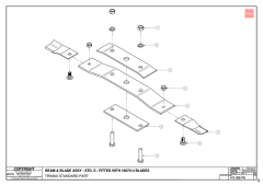 727 - Pegasus S3 - BEAM & BLADE ASSY - STD. S - FITTED WITH 16070 U BLADES - 411-322-751
