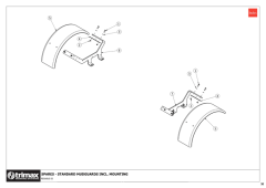 781 - Pegasus S5 SR 610 - Mudguard Assembly Standard
