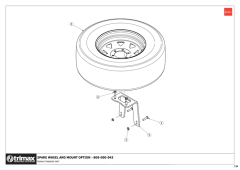 781 - Pegasus S5 SR 610 - Spare Wheel & Mount kit - Option