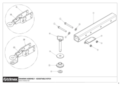 781 - Pegasus S5 SR 722 - Drawbar Assembly - Adjustable Hitch